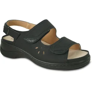 KOZI Women Comfort Casual Sandal OY3102 Wedge Sandal Black  Replaceable Orthopedic Footbed Sandals Size 12