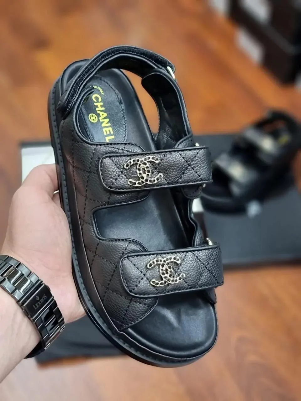 Sandals Flip Flops Chanel Sandals Black