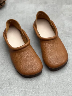 Women Casual Summer Solid Soft Leather Flat Shoes HH022 Flat Everyday Shoes