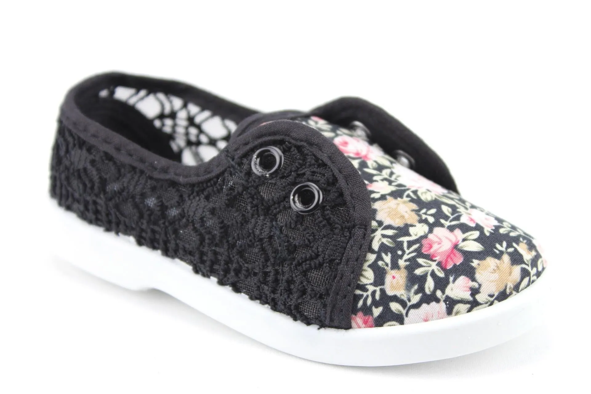 Glow In The Dark Sneakers Girls Cutie-30I Slip On Lace Canvas Sneakers Shoes