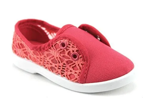 Girls Cutie-30I Slip On Lace Canvas Sneakers Shoes Hermes Sneakers