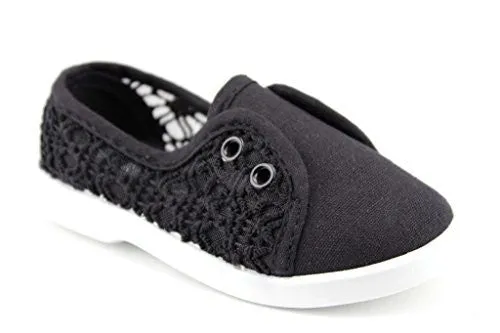 Girls Cutie-30I Slip On Lace Canvas Sneakers Shoes Sneakers Sold