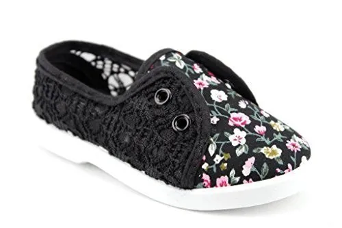 Thigh High Platform Sneakers Girls Cutie-30I Slip On Lace Canvas Sneakers Shoes