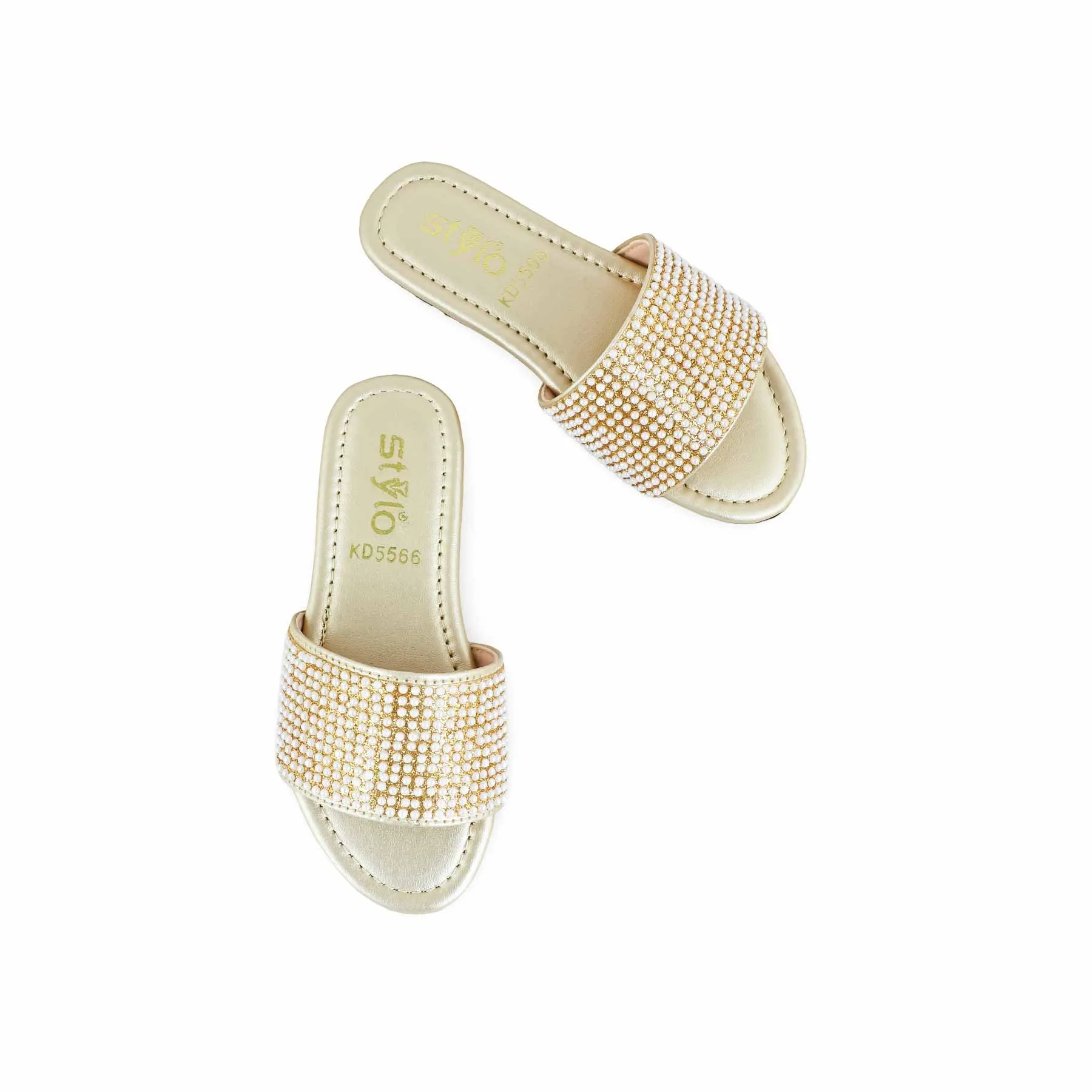 Girls Golden Casual Slipper KD5566 Slippers For Toddlers