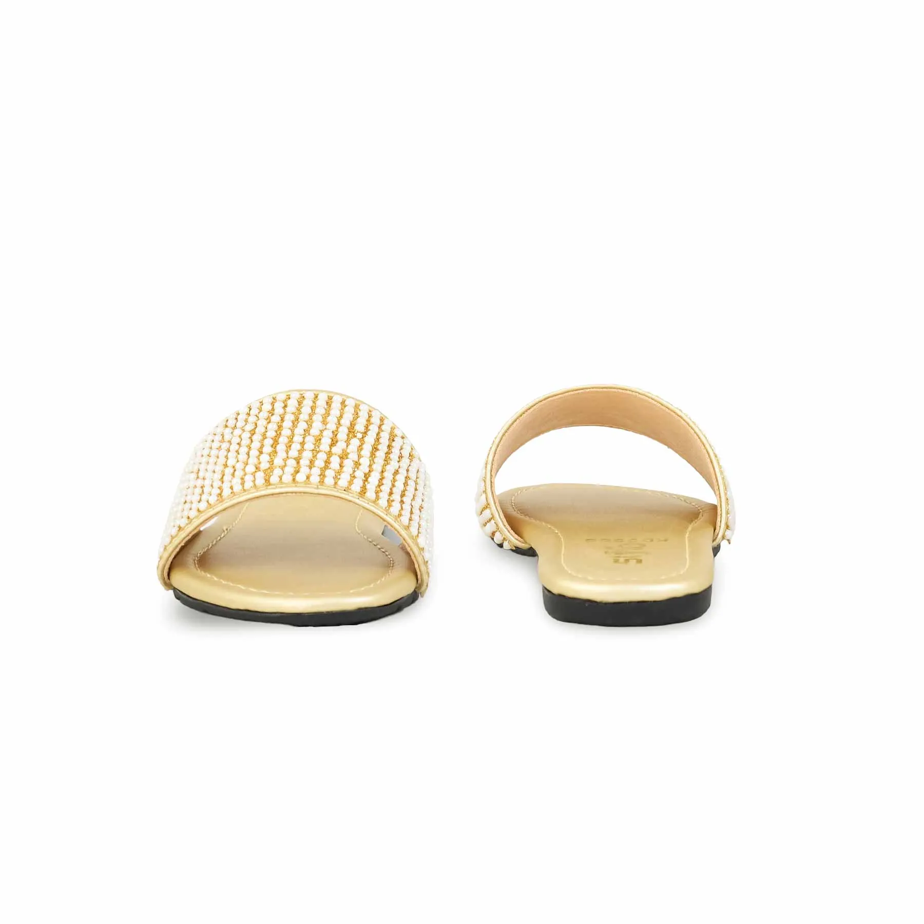 Girls Golden Casual Slipper KD5566 Offcourt Slide