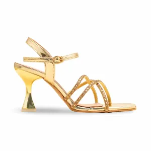 Golden Fancy Sandal For Women FN6197 Jordan High Heel