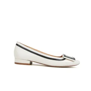 Adeline Buckle Slip-on Women Leather Ballet Flats Halston Shoes Flats