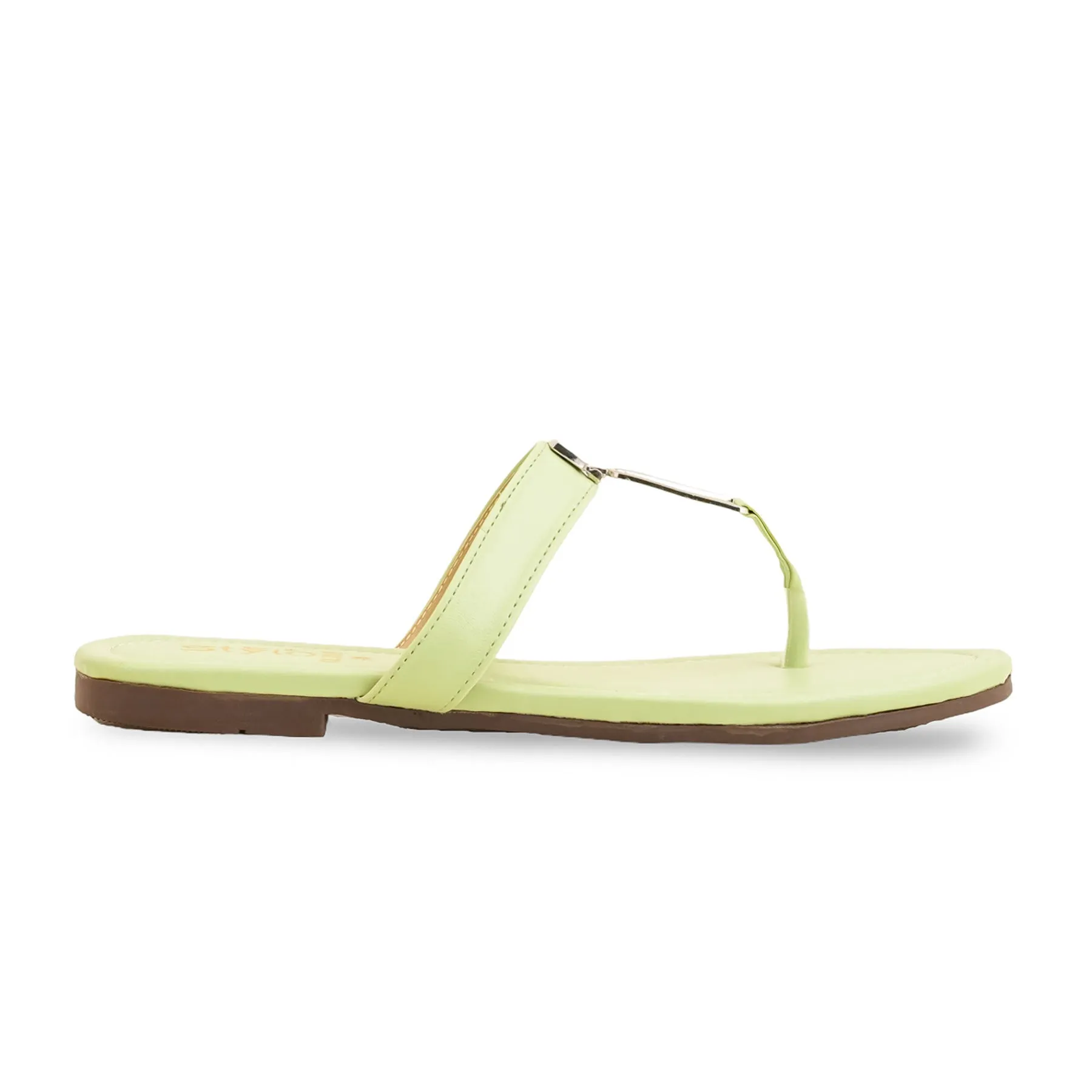 Shoes Flat Green Casual Women Chappal  CL2082
