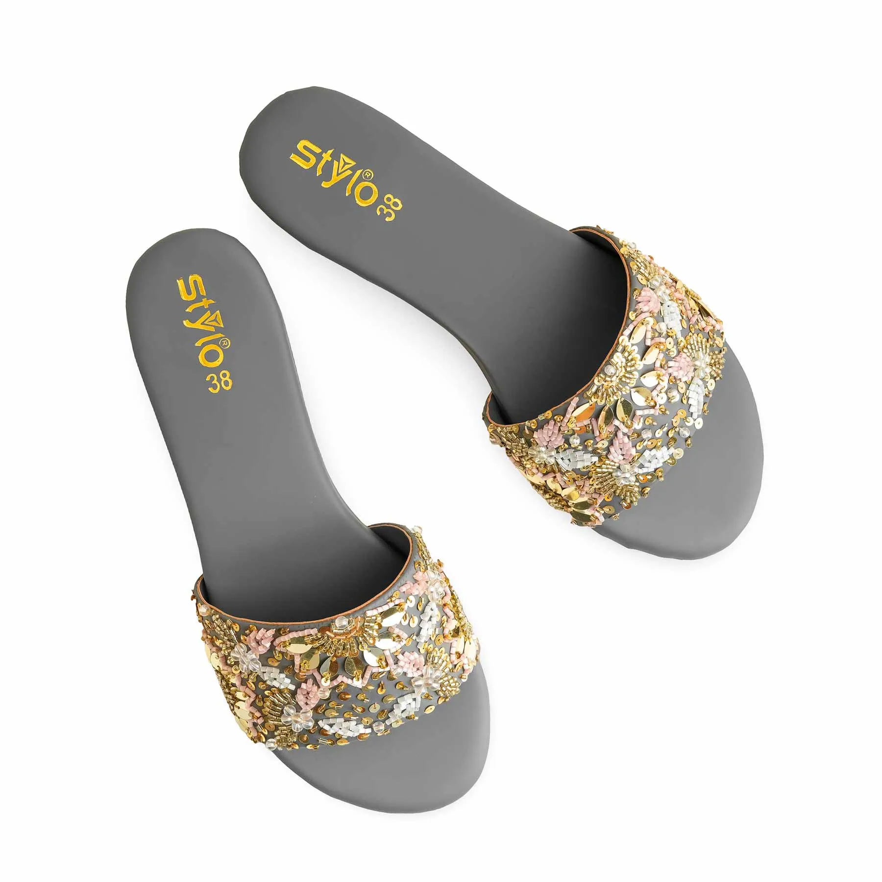 Grey Fancy Women Slipper EC0219