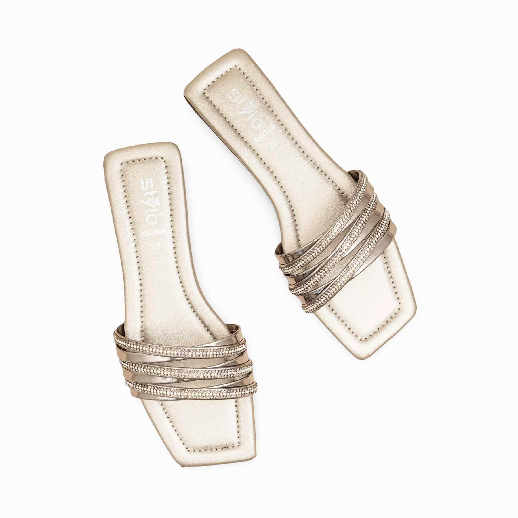 Leather Peep Toe Shoes Grey Casual Slipper For Women CL2109