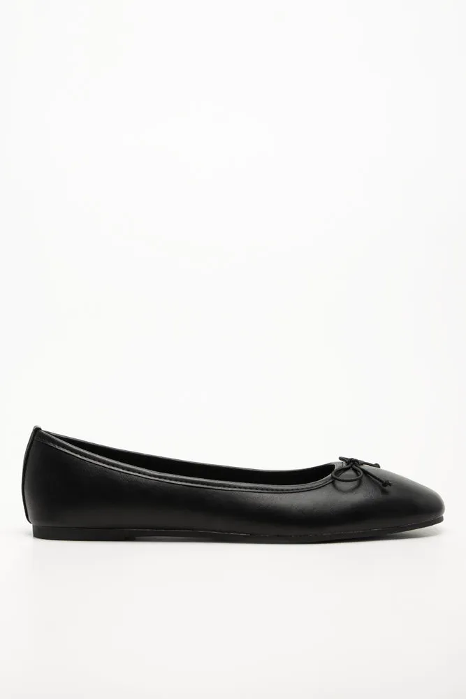 Square Toe Ballerina Pumps Black Best Shoes For Feet