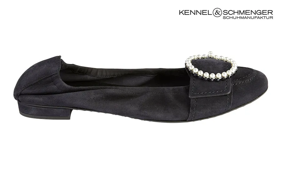 Flat Buckle Shoes Ken Beauty Navy