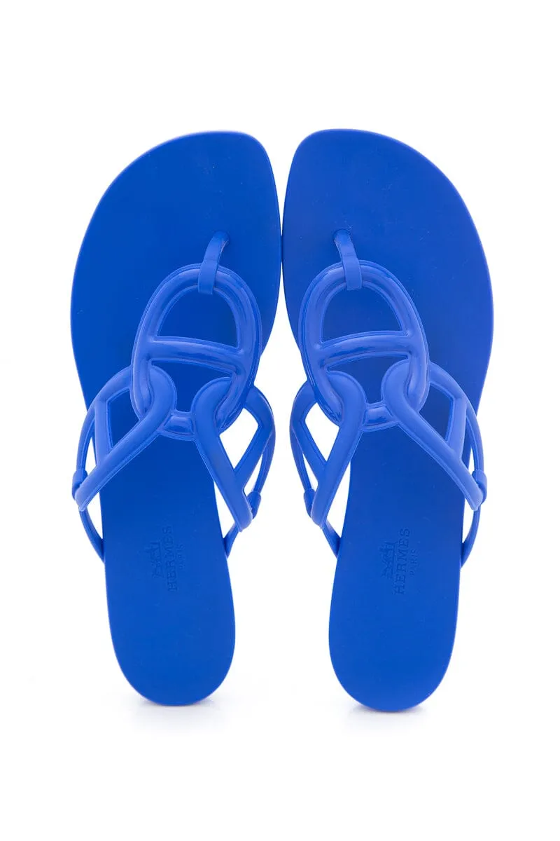 Herms Blue Egerie Sandals SZ 40 Sandals Resorts Wedding Packages
