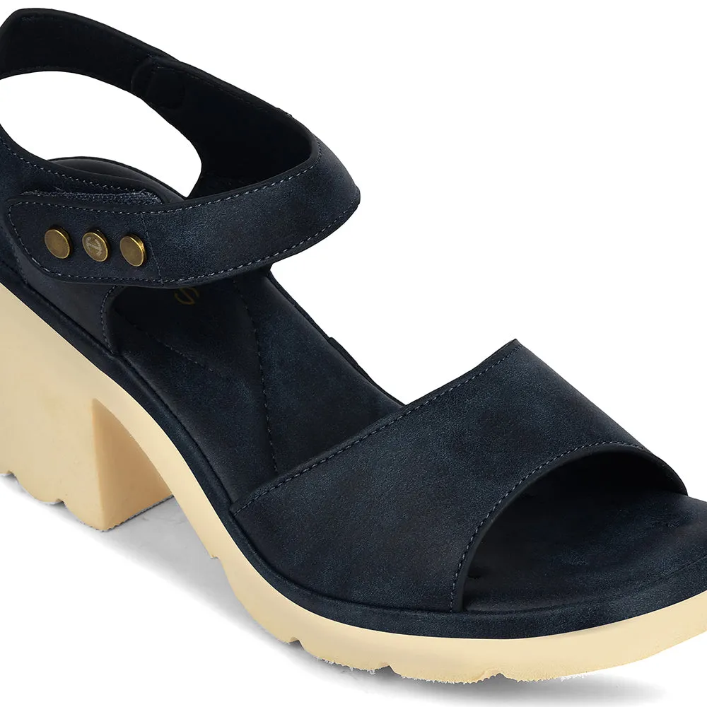 Antigua Pictures Healers Blue Casual Block Heel Sandal For Women ZQ-DM-17 By Liberty