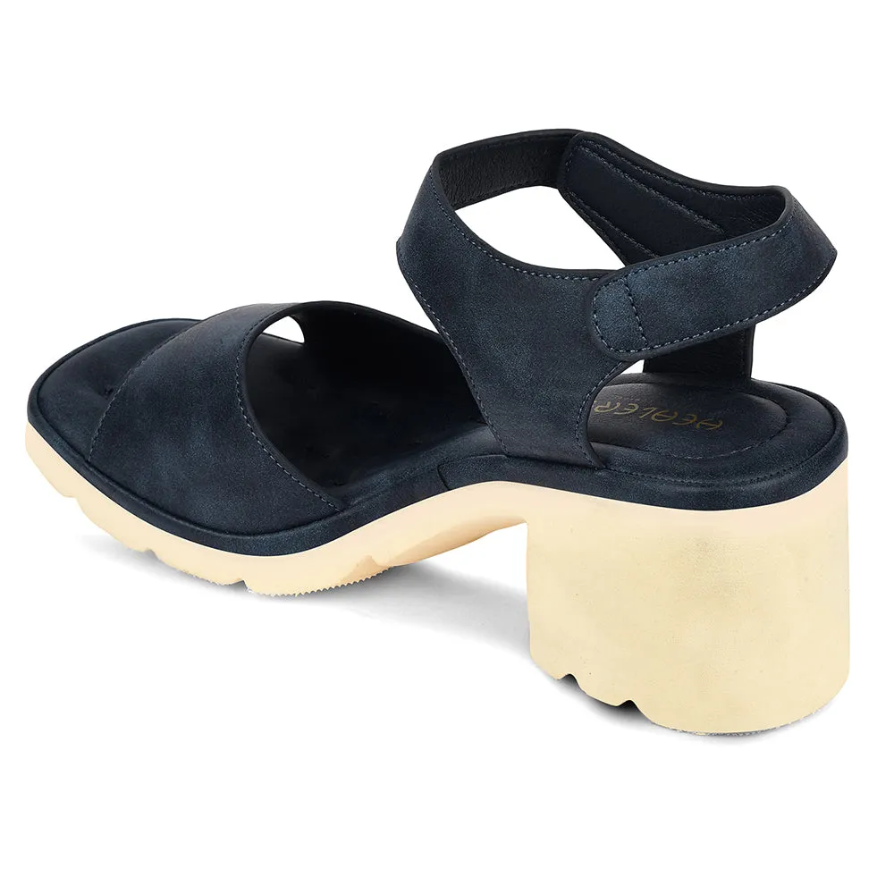 Sandals Last Minute Healers Blue Casual Block Heel Sandal For Women ZQ-DM-17 By Liberty