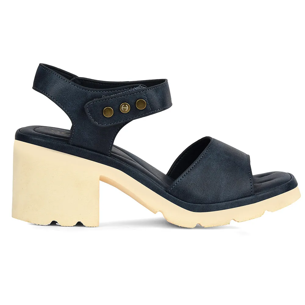 Healers Blue Casual Block Heel Sandal For Women ZQ-DM-17 By Liberty Swimming Pool Sandals