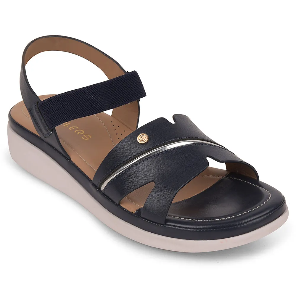 Best Walking Sandals For Plantar Fasciitis Healers Navy Blue Casual Sandal For Women JFL-31 By Liberty