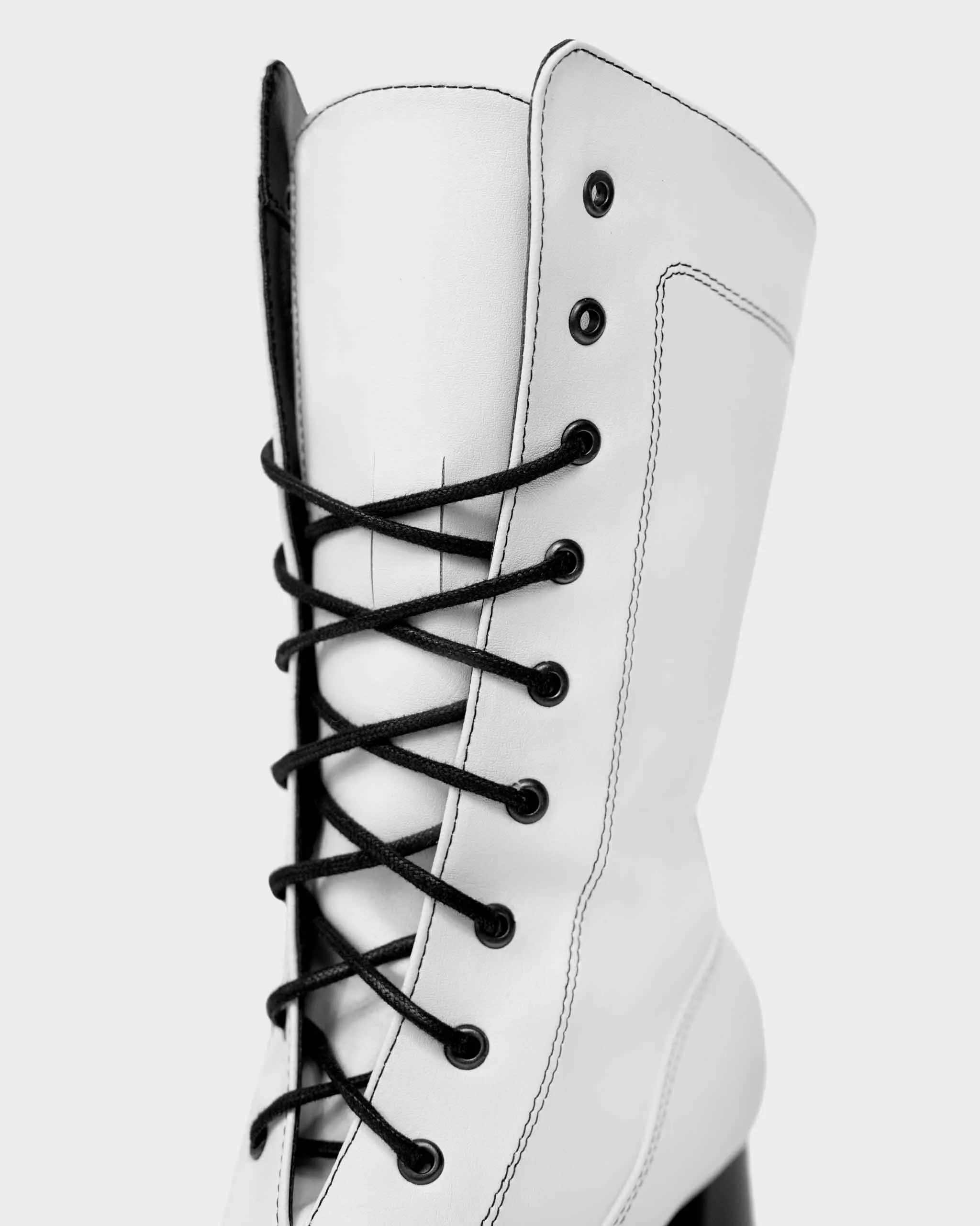 High Boots White cactus leather boots Leather Square Toe Western Boots