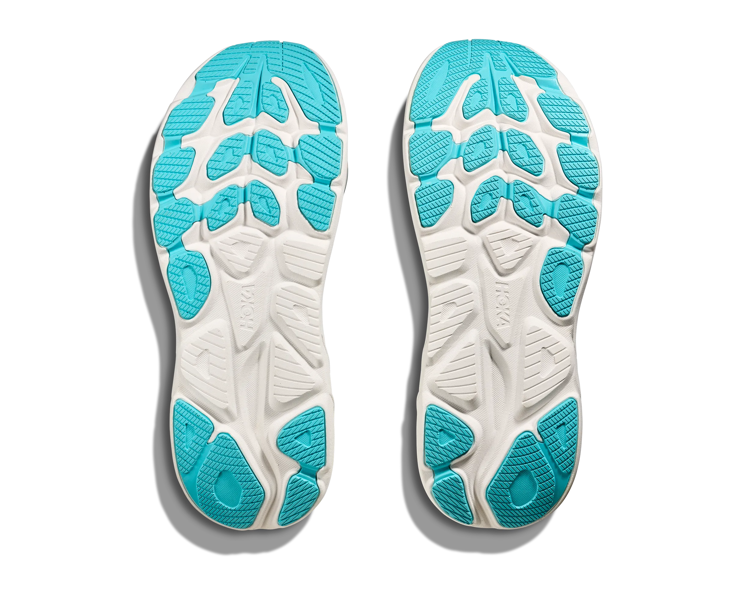 Running Shoes - HOKA Men's Clifton 10 - WHITE / SKYWARD BLUE (Wide)