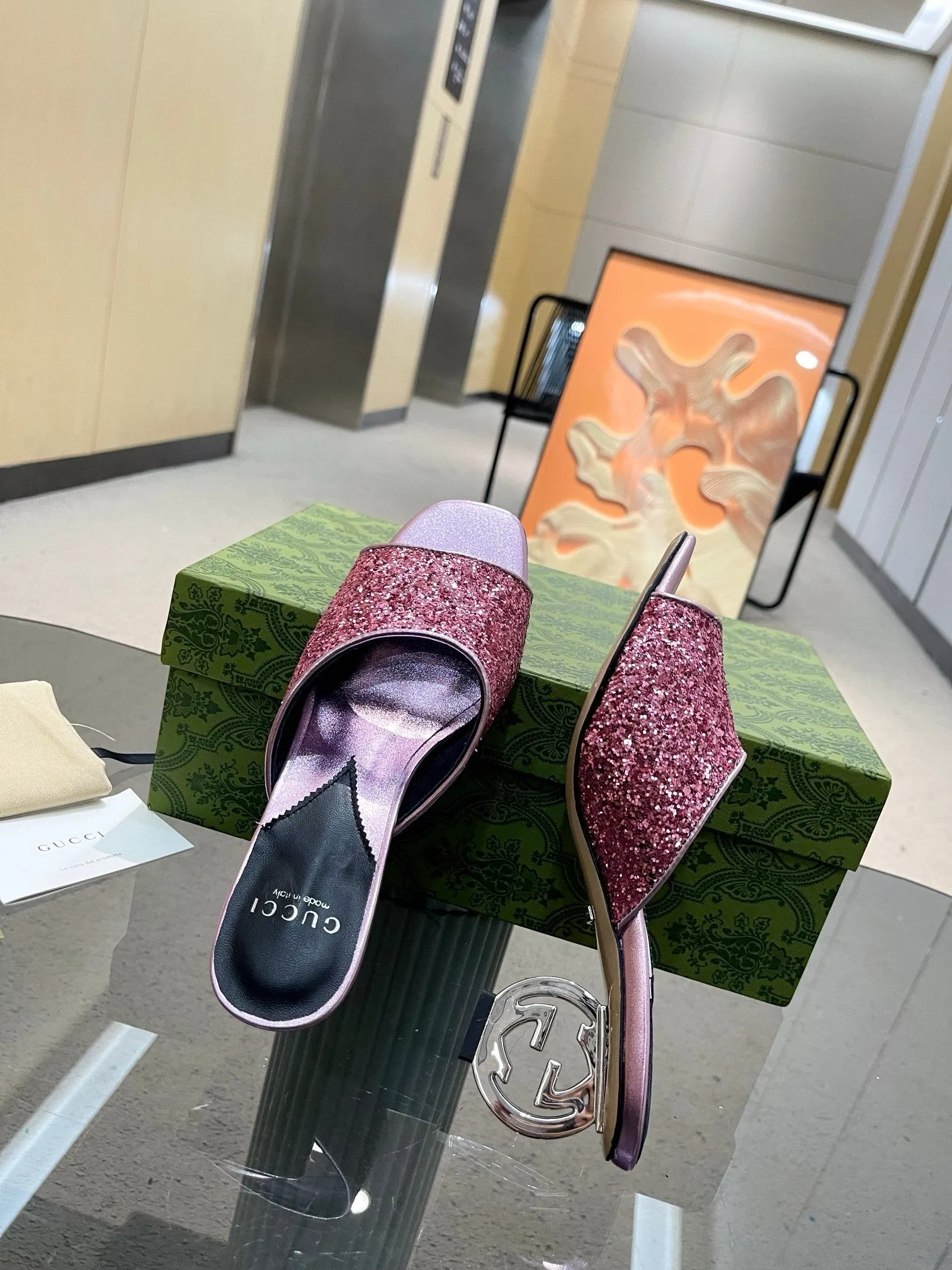 SE1324 Women's Interlocking G Heel Sandal /  Size5-10 Foam Platform Sandals