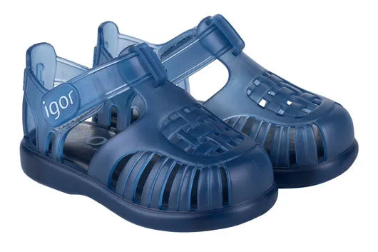Igor S10233 Girl's and Boy's Tobby Sandal - Navy Sandals Jamaica Overwater Bungalows
