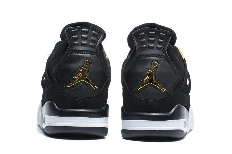 Best Collab Basketball Shoes Nike Air Jordan 4 Retro Black White Gold Basketball Men