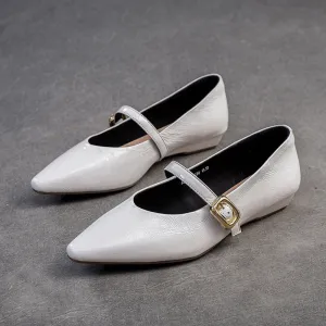 Dress Shoes Navy Pants Women Leather Fashion Pointed Toe Casual Dress Shoes