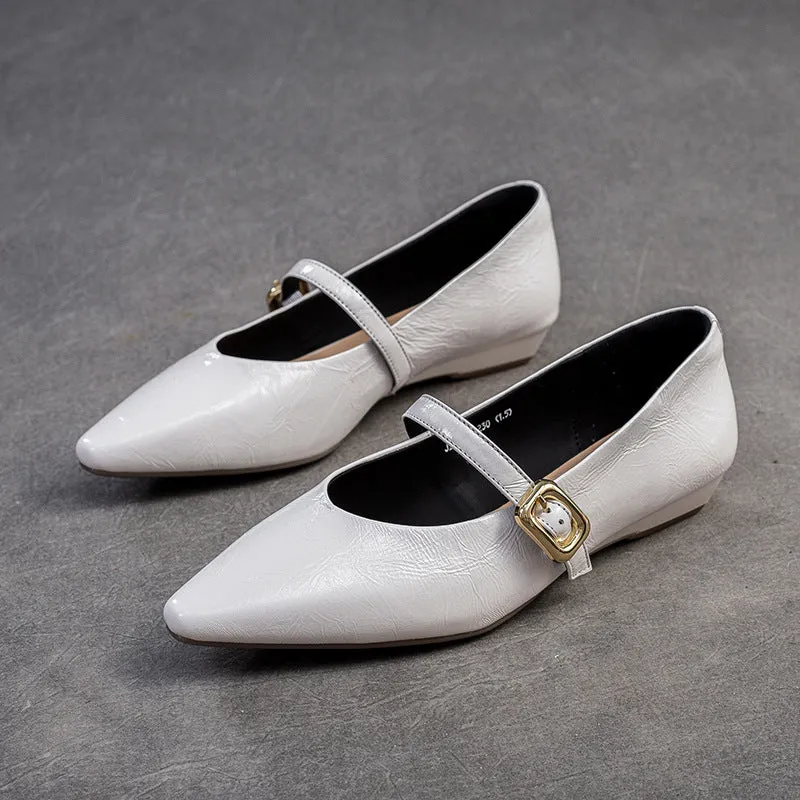 Women Leather Fashion Pointed Toe Casual Dress Shoes Dress Shoes For Ladies
