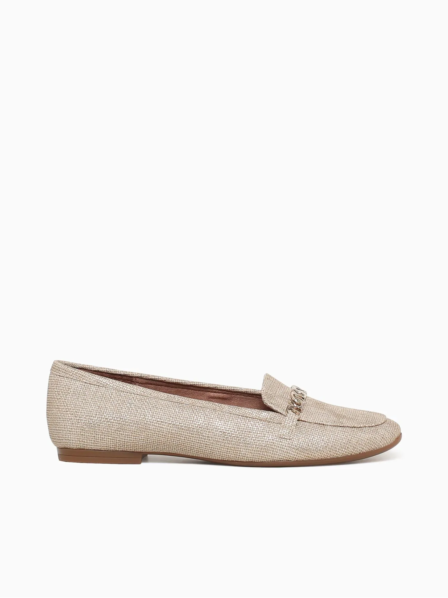 Jemi Natural Silver Platform Loafers