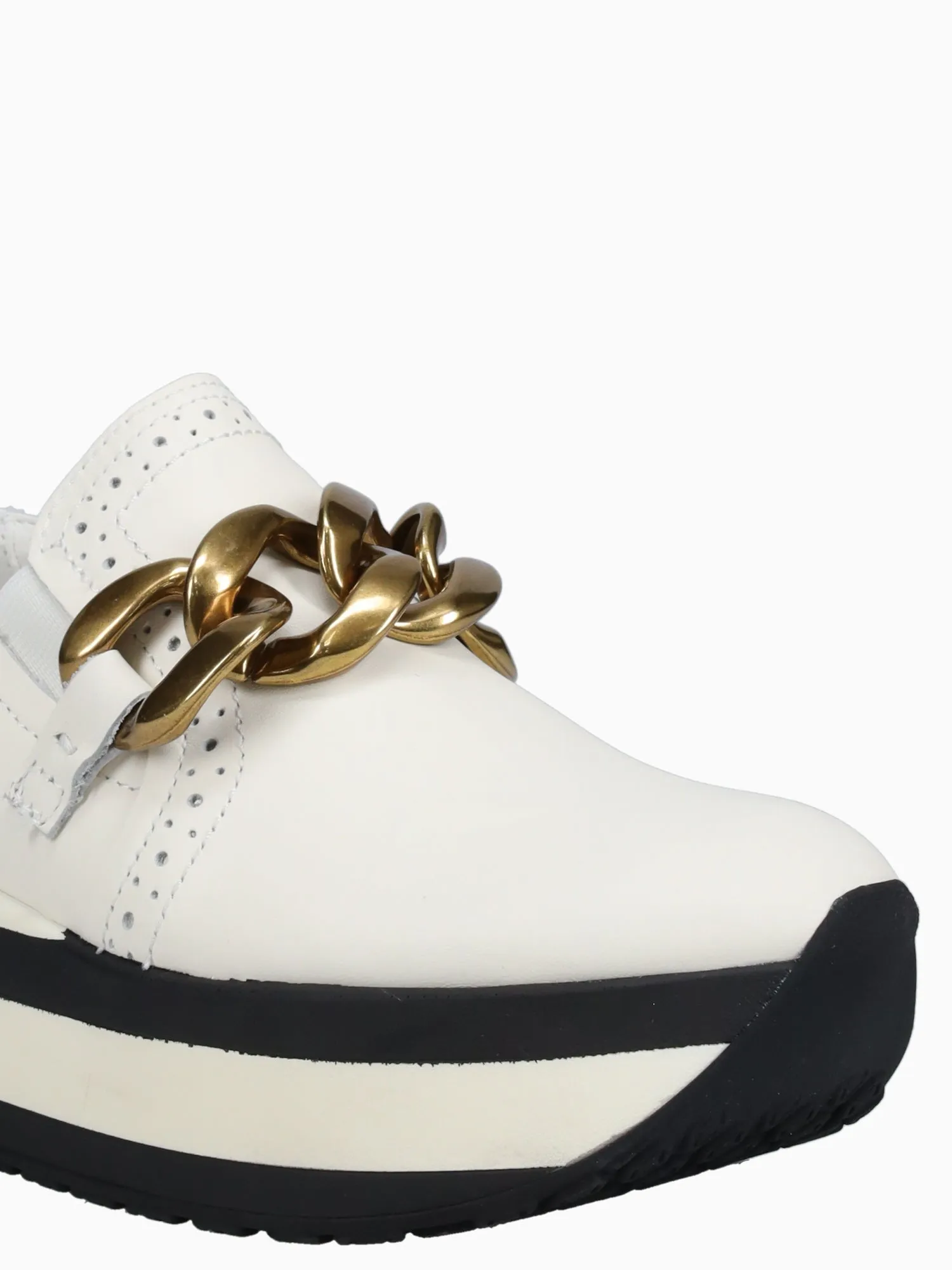 Jhenee White Leather Banana Republic Loafers