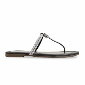 Black Casual Chappal For Women CL1959 Under Armour Foot Shoes