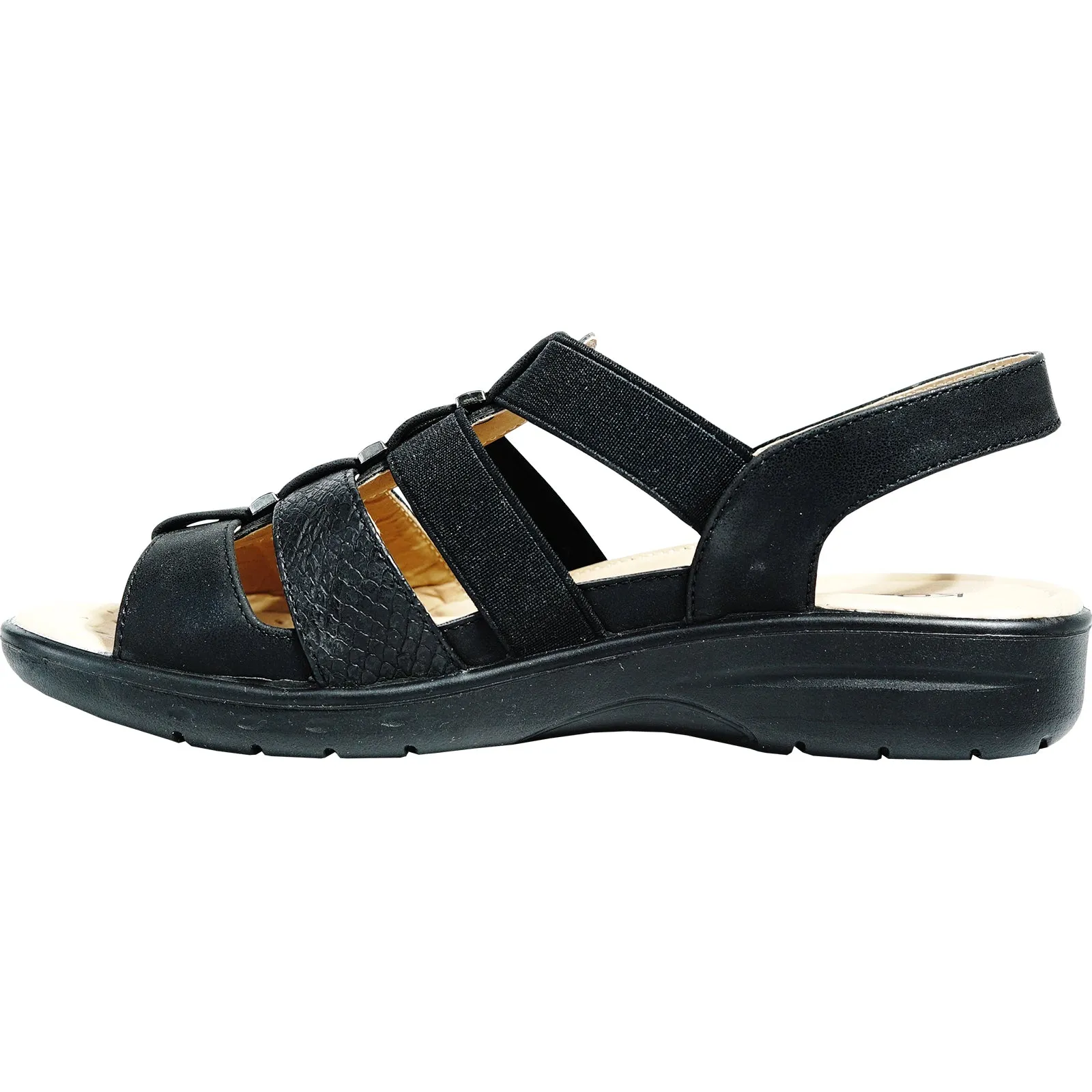 Sandals Jamacia kozi Women Sandal OY5126 Comfort Wedge Sandal Black