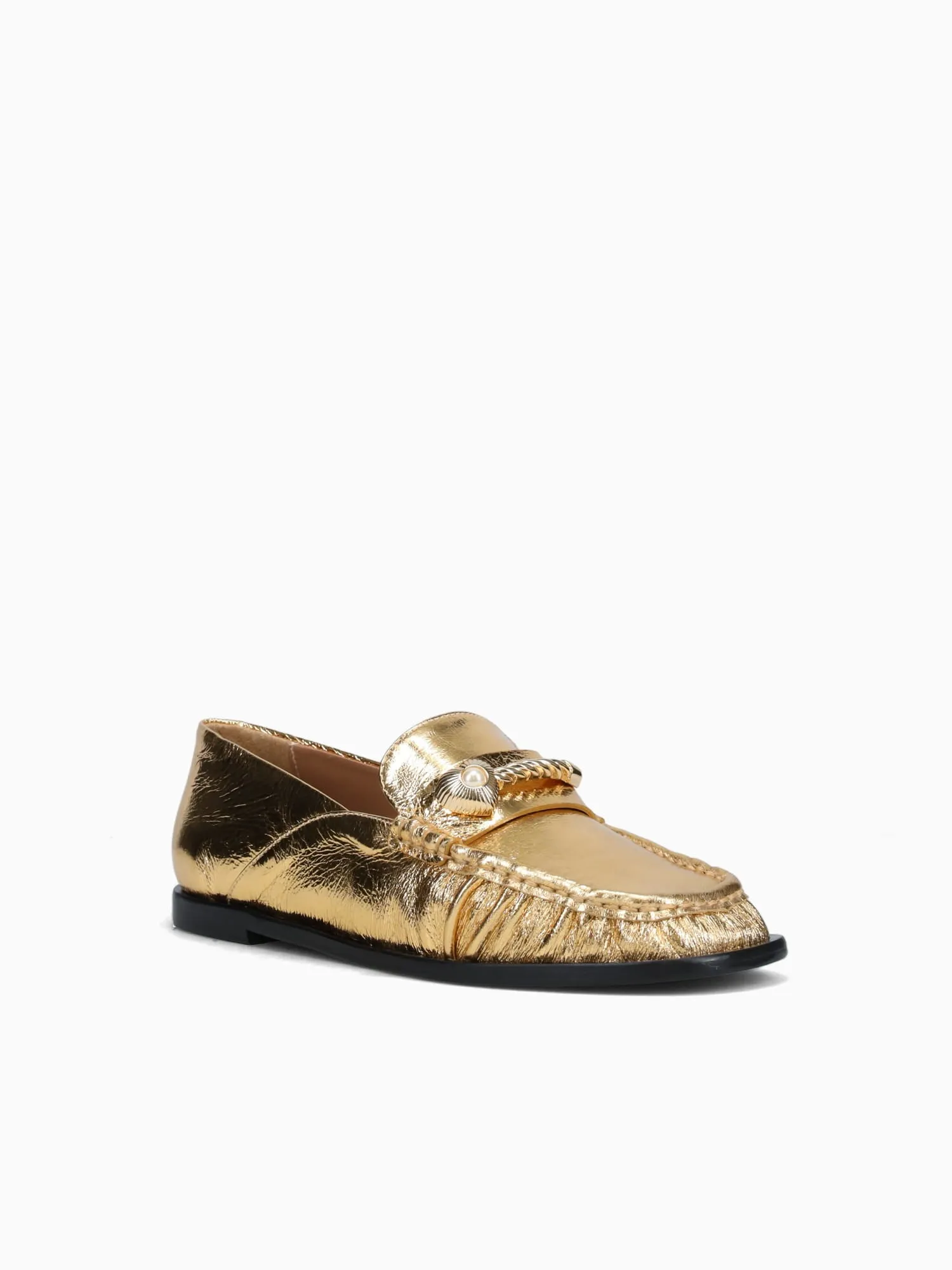 Kailani Ouro Metal Bala Thin No Show Socks For Loafers