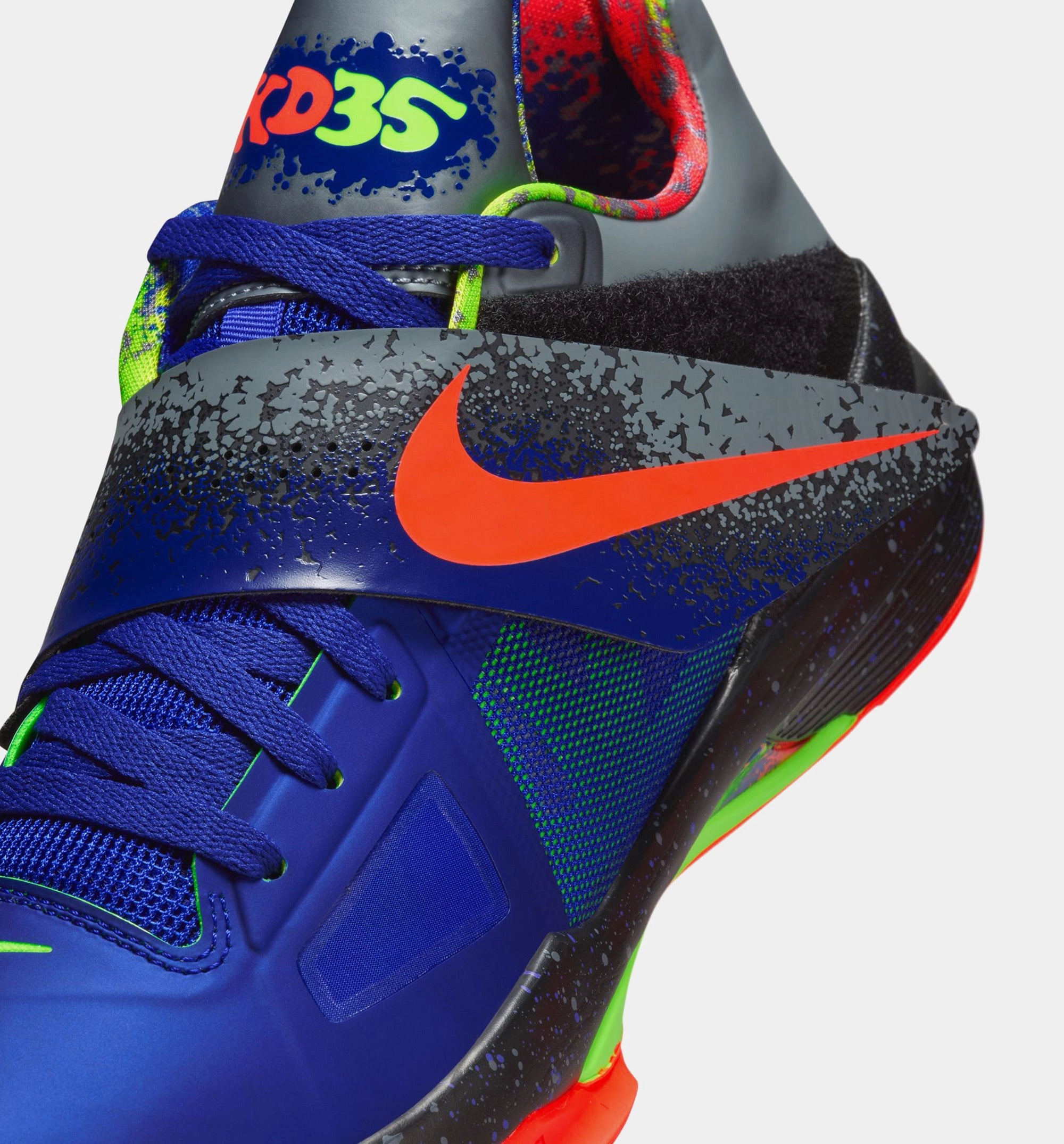 Basketball Shoes Wide KD 4 Nerf Mens Lifestyle Shoe - Concord/Bright Crimson/Black