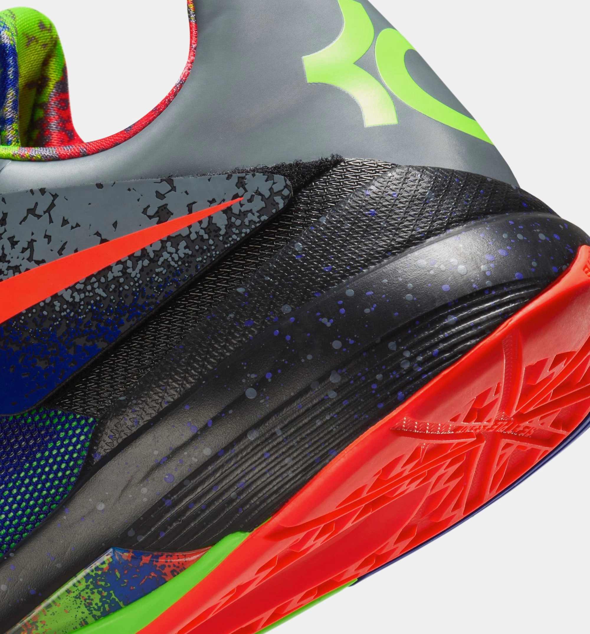 KD 4 Nerf Mens Lifestyle Shoe - Concord/Bright Crimson/Black Low Top Vs High Top Basketball Shoes