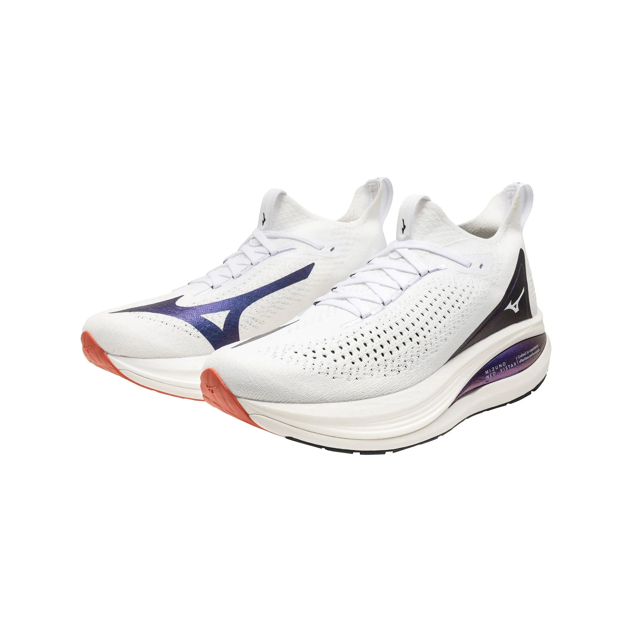 Mizuno | Men's Neo Vista 2 Running Shoes - White/White/Iris Bloom Running Shoes With Lights