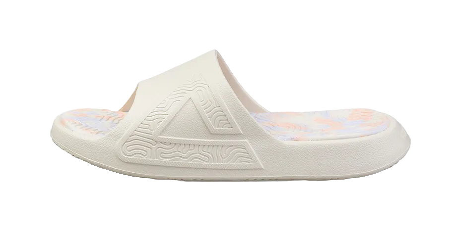 Water Vista Slides PEAK Tai Ji1.0 EVA Quiet Slip Resistant Slide Slippers Unisex Canvas White