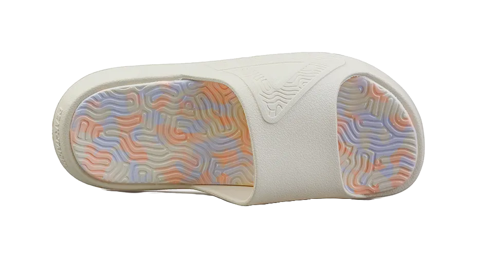 PEAK Tai Ji1.0 EVA Quiet Slip Resistant Slide Slippers Unisex Canvas White Heater Slippers