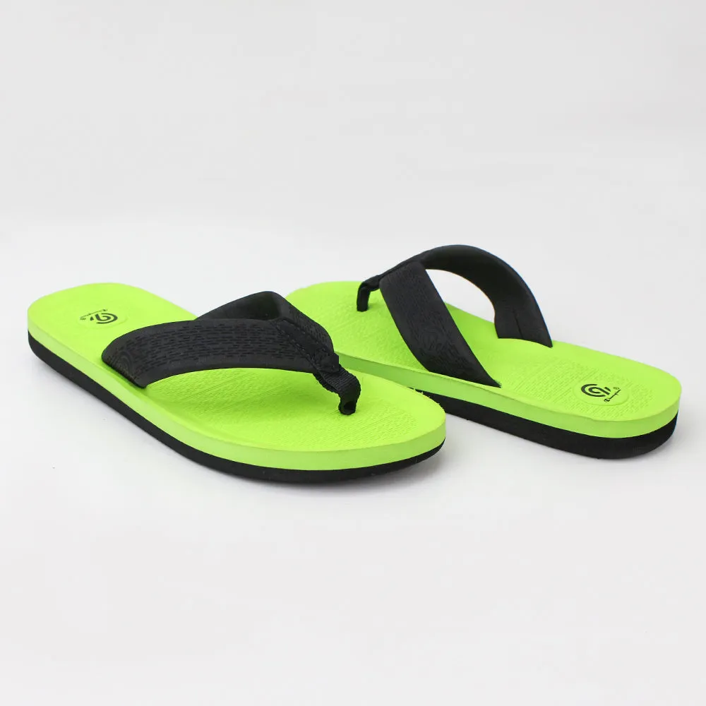 Best Home Slippers Kids Boy Textile One Finger Slippers,Neon Green