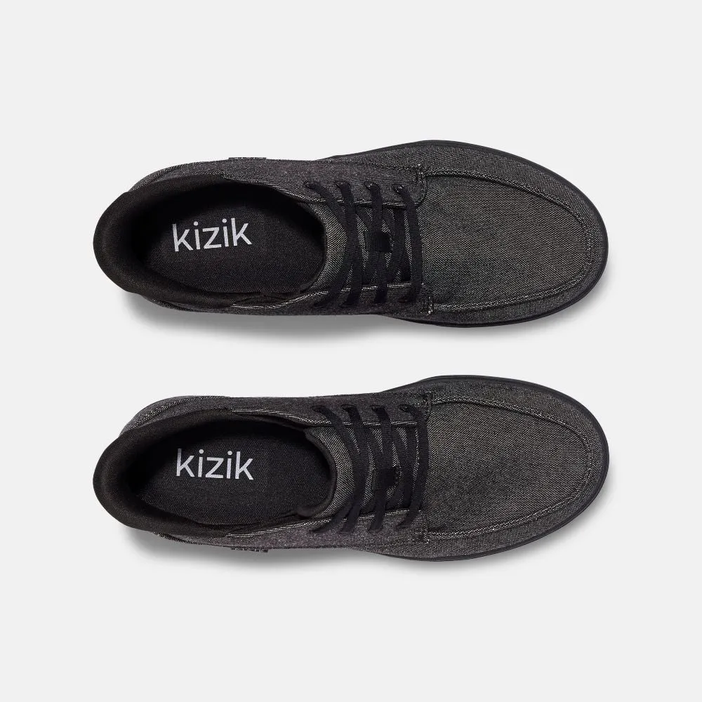 'KIZIK' Men's Porto Moc Style - Black Heather H