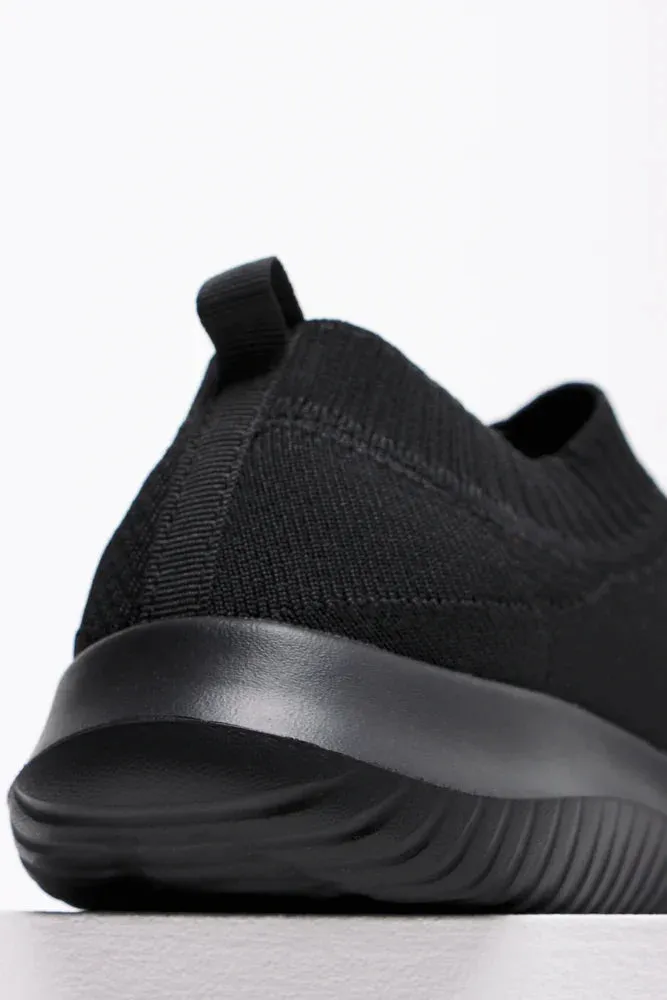Slides Sneakers Knitted Trainer Black