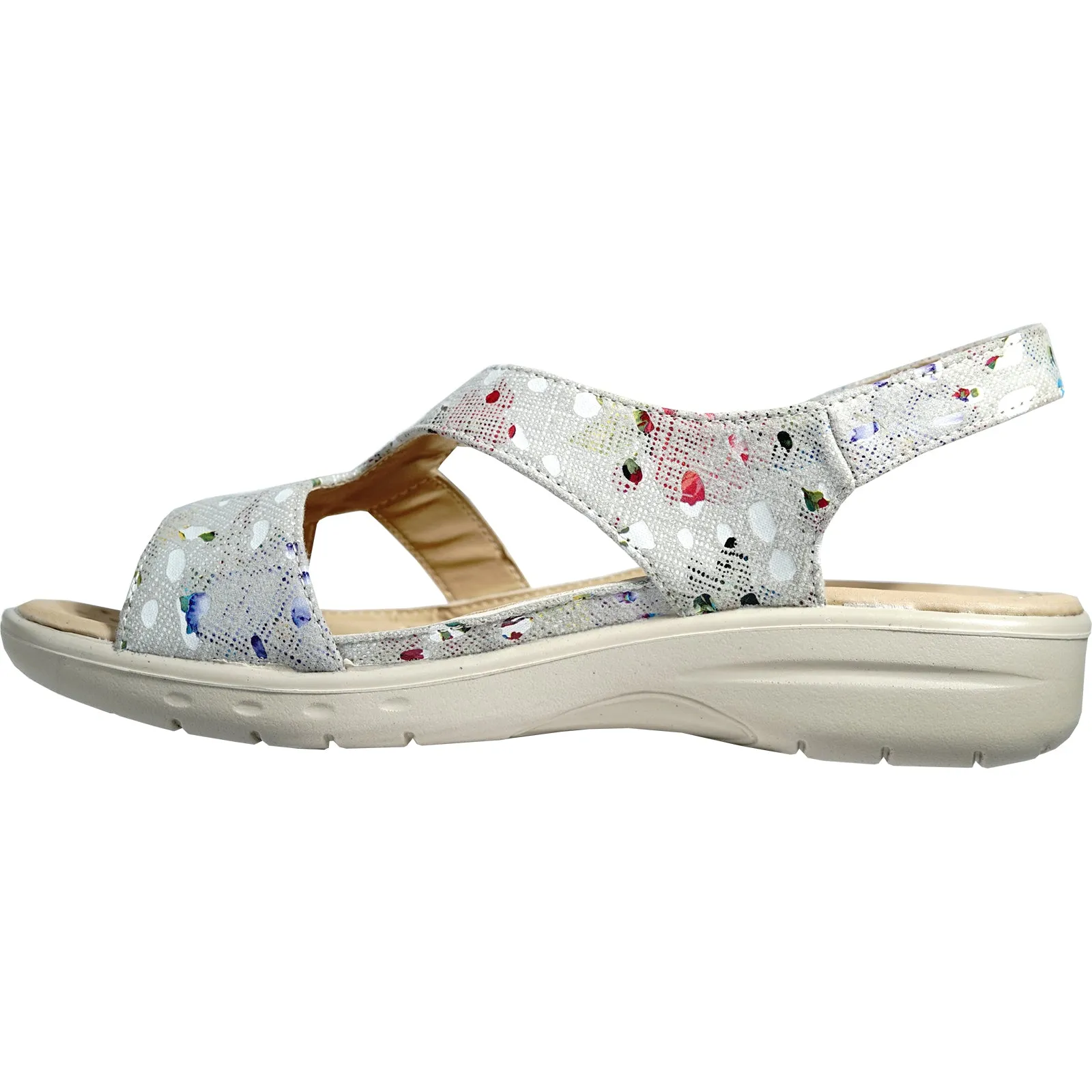 kozi Women Sandal OY3132 Comfort Wedge Sandal Beige Jacquemus Sandals