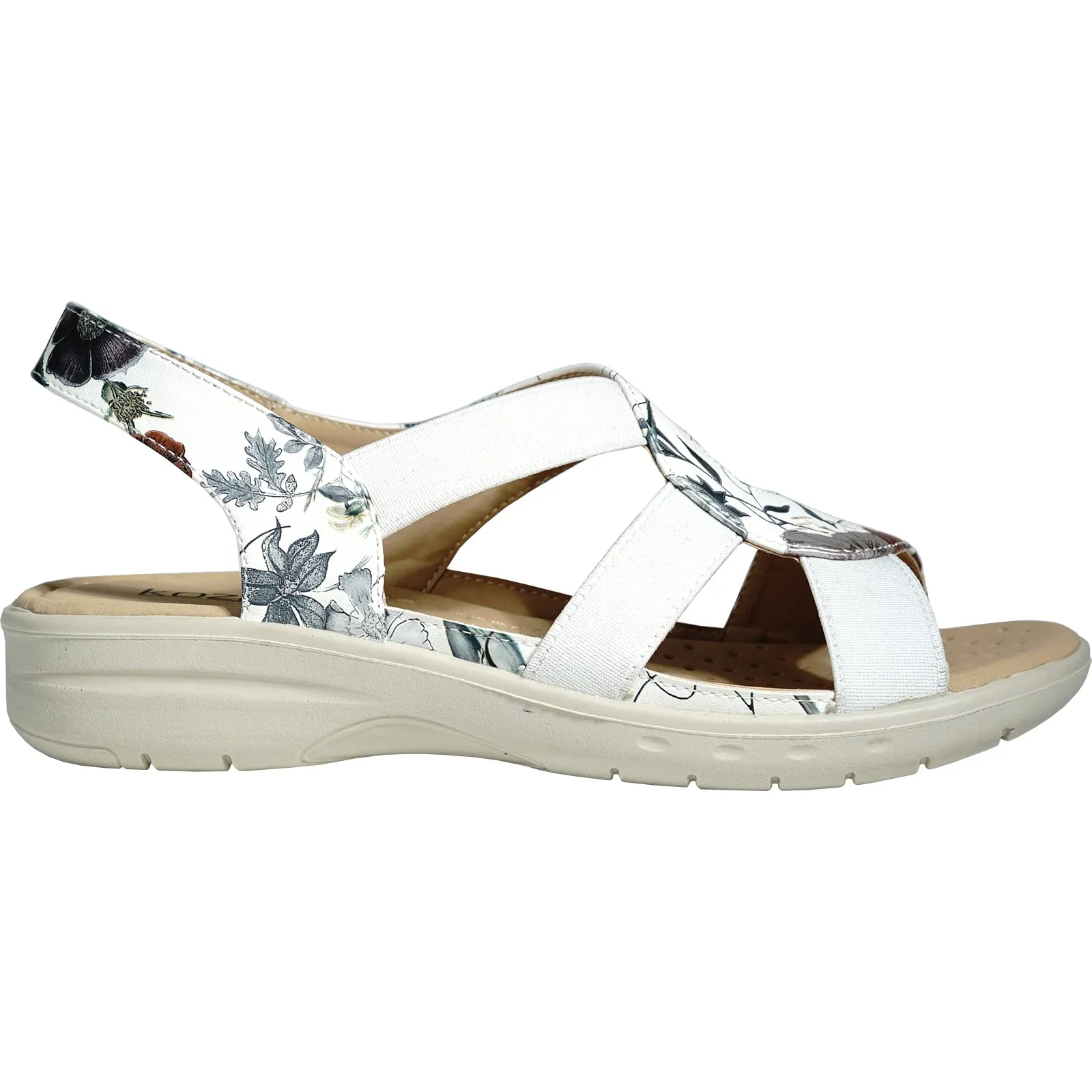 Best Sandals For Travel kozi Women Sandal OY3132 Comfort Wedge Sandal Flower-2