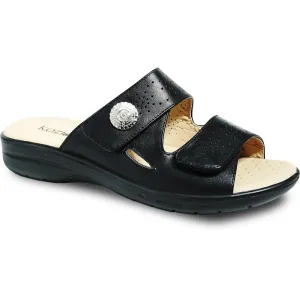 Rockstud Flat Sandals kozi Women Sandal OY5125 Comfort Wedge Sandal Black