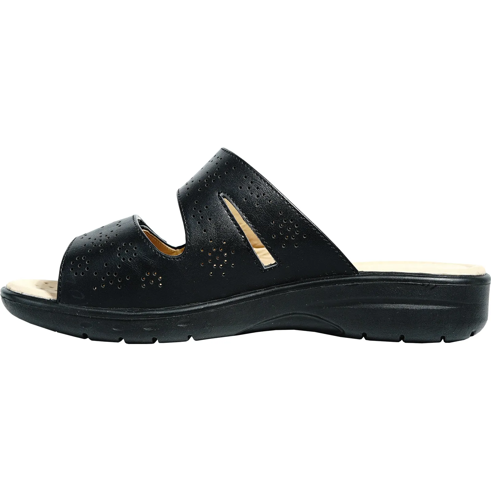 kozi Women Sandal OY5125 Comfort Wedge Sandal Black Sale Teva Sandals