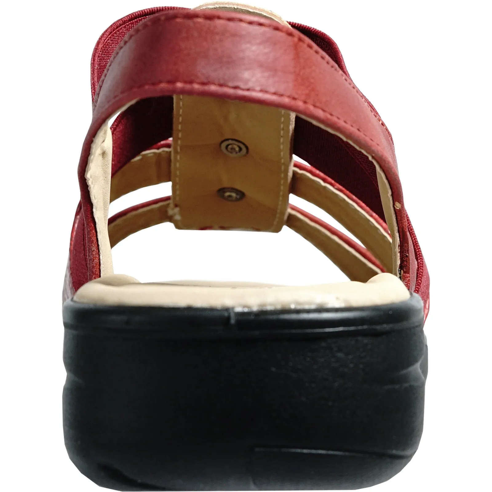 Mira Bay Sandals kozi Women Sandal OY5126 Comfort Wedge Sandal Red