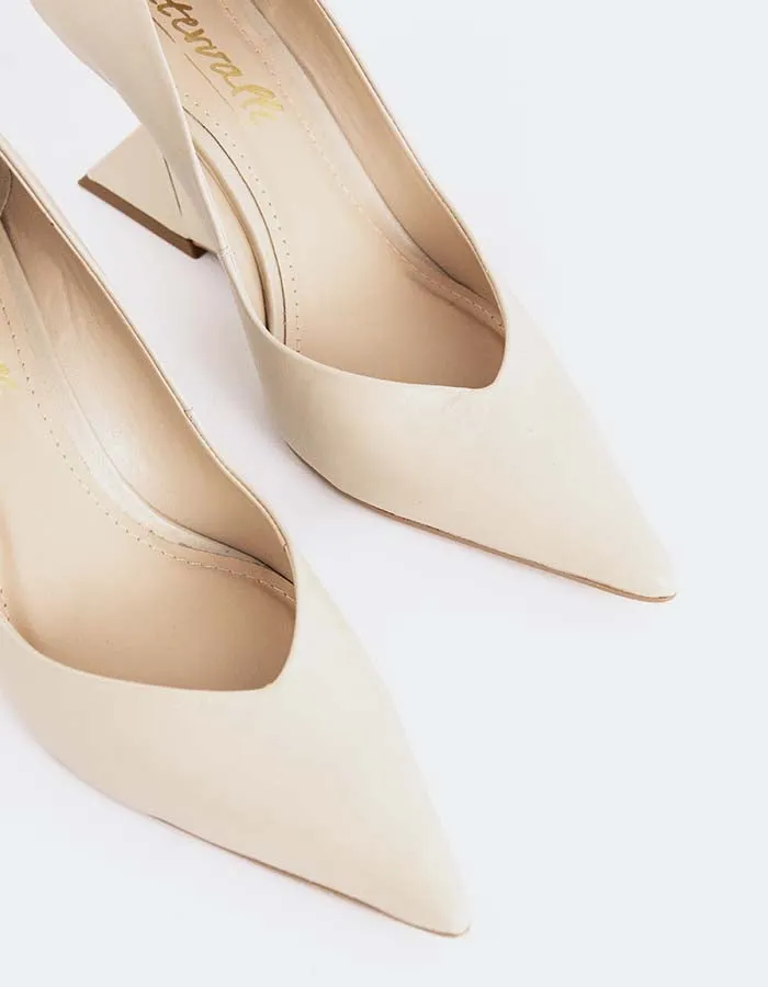 Suede High Heel Sandals Kressy Off White Leather