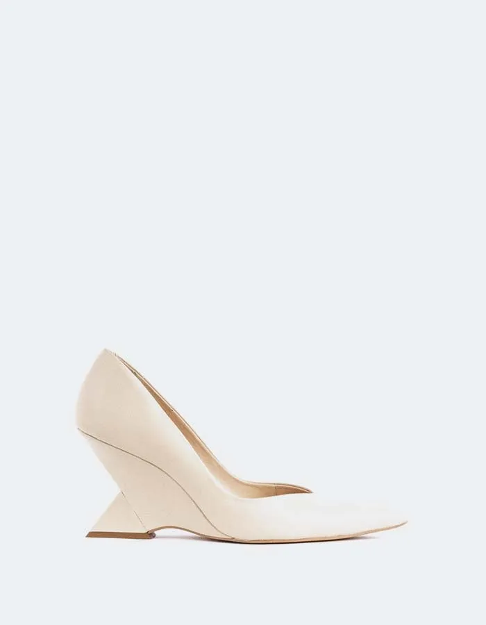 High Heel Grips Kressy Off White Leather