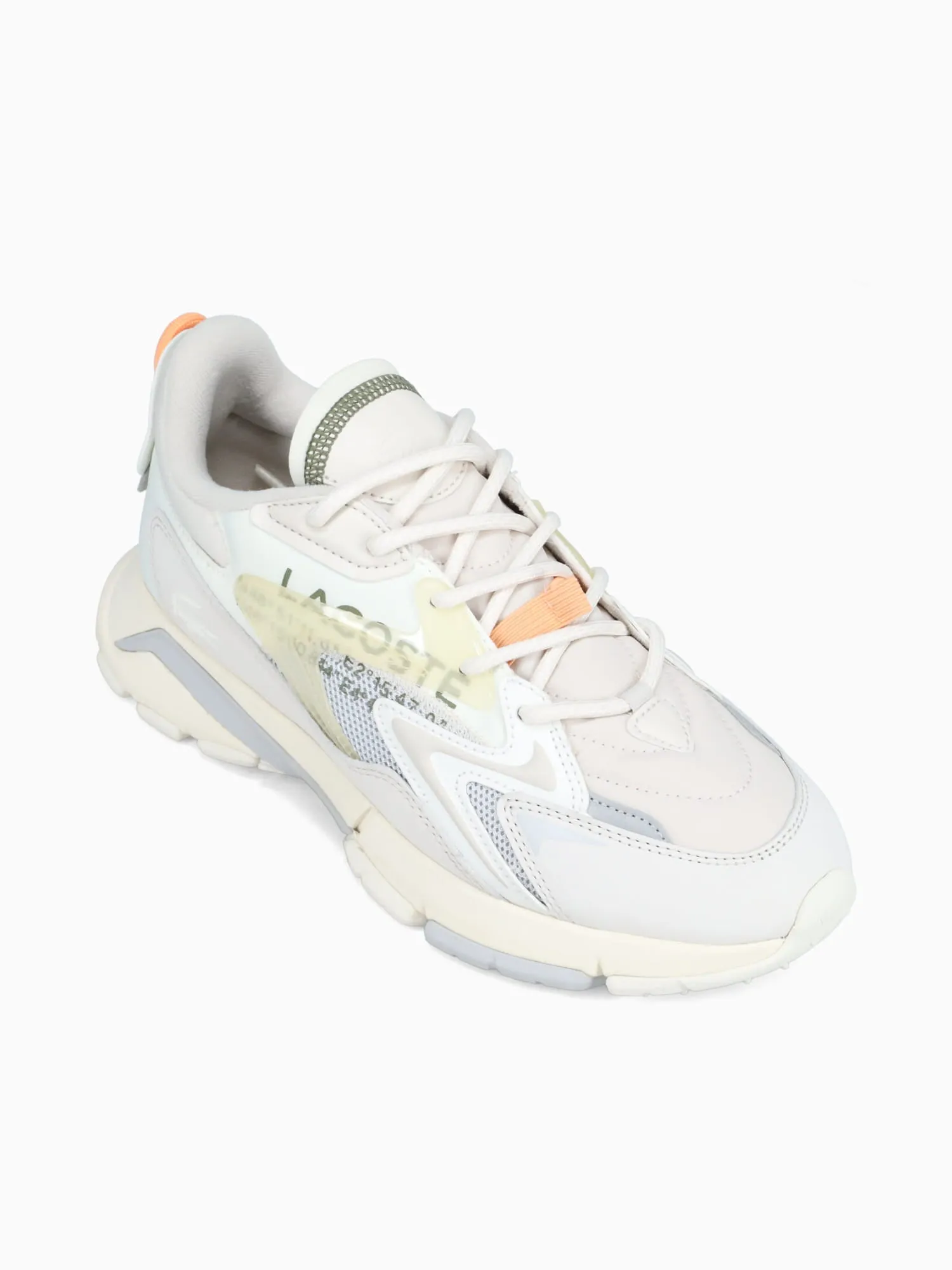 L003 Neo Tech Offwhite Offwhite textile Black Leather Flat Shoes For Work