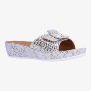 L'AMOUR DES PIEDS CALLYE - SILVER SNAKE MULTI Sandals For Diabetic